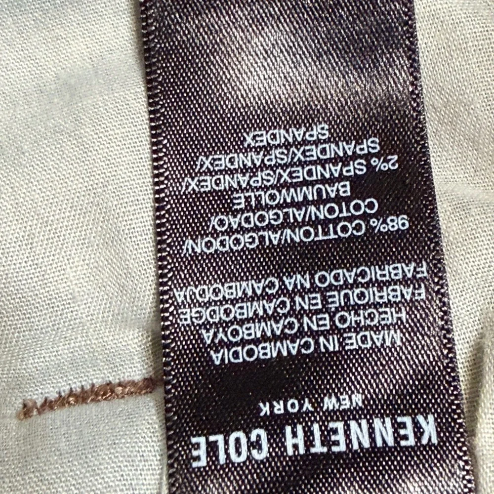 Kenneth Cole New York Womens High Rise Straight Leg Button Fly Jean size 12